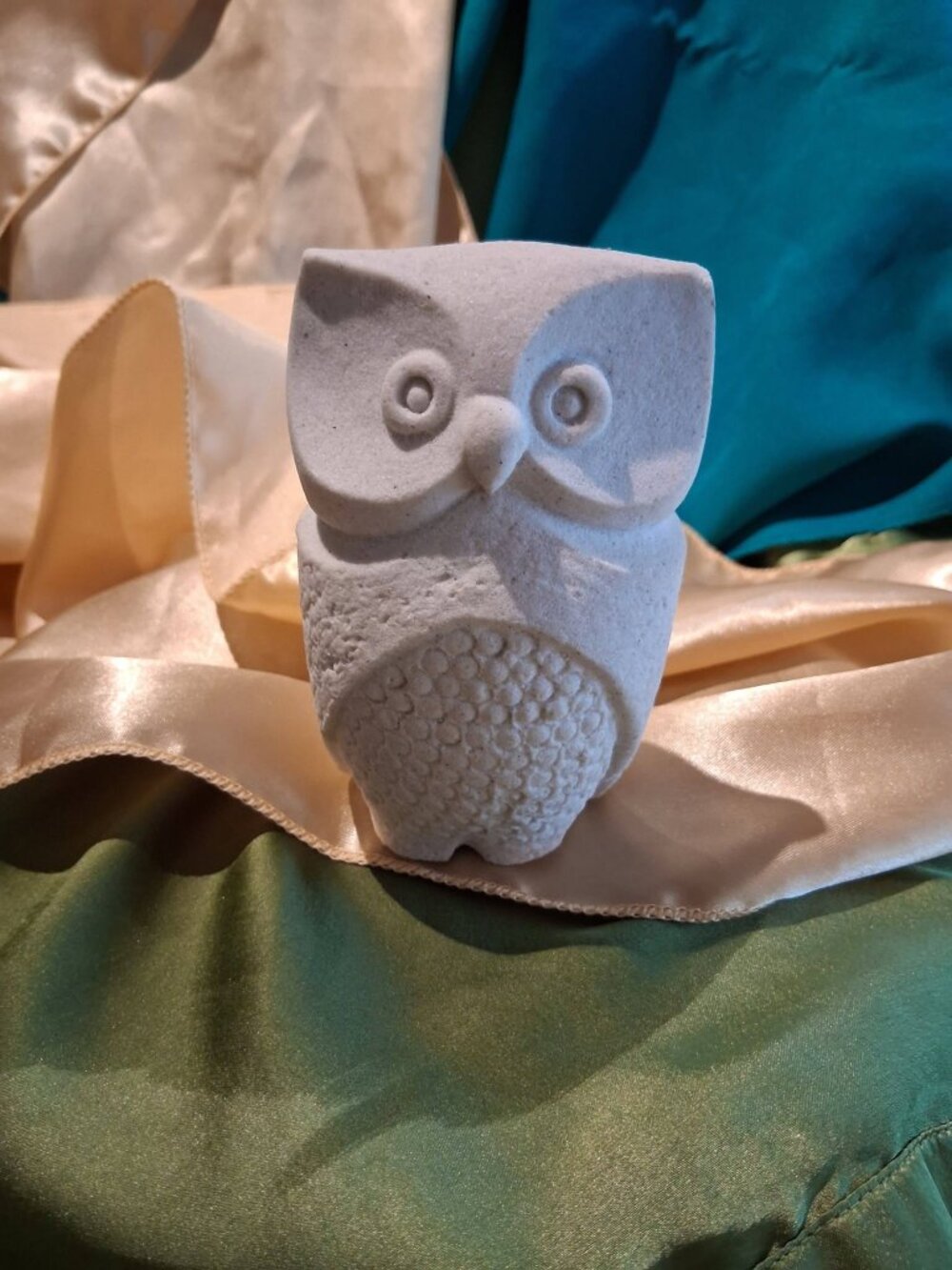 Stone Art Belgium Owl Figurine by Margot Bell